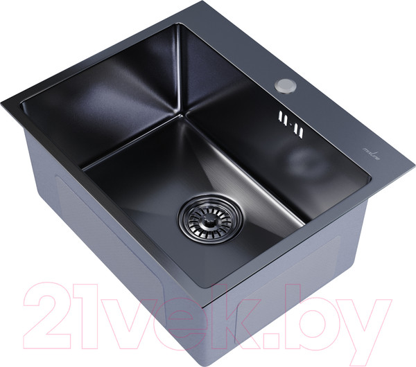 Изображение товара Мойка кухонная Mixline Pro 547234 (черный графит, с сифоном)
