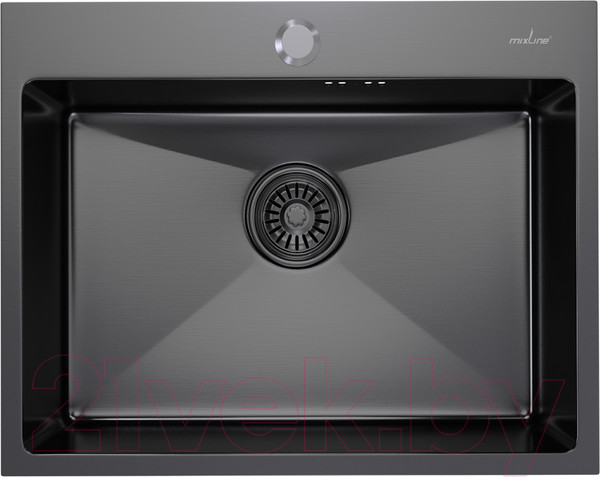 Изображение товара Мойка кухонная Mixline Pro 547236 (черный графит, с сифоном)