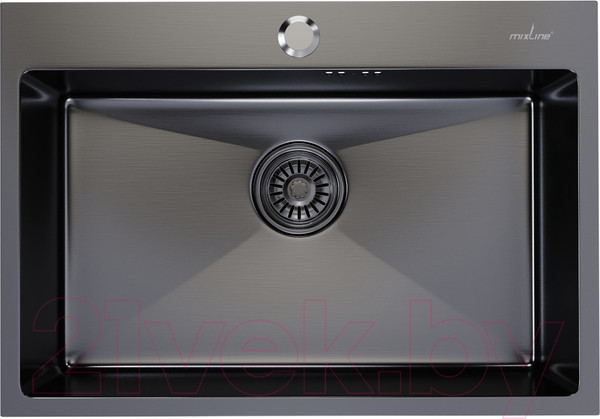 Изображение товара Мойка кухонная Mixline Pro 547238 (черный графит, с сифоном)
