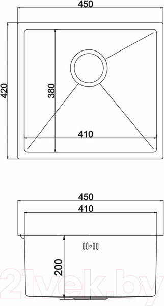 Изображение товара Мойка кухонная Mixline Pro 548565 (черный графит, с сифоном)