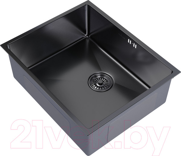 Изображение товара Мойка кухонная Mixline Pro 547232 (черный графит, с сифоном)