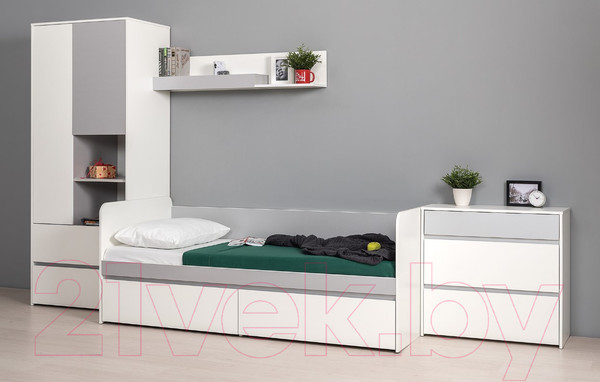 Изображение товара Шкаф Mobi Торонто 13.333 (белый PE шагрень/стальной серый 1700 PE)