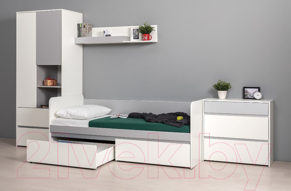 Изображение товара Шкаф Mobi Торонто 13.333 (белый PE шагрень/стальной серый 1700 PE)