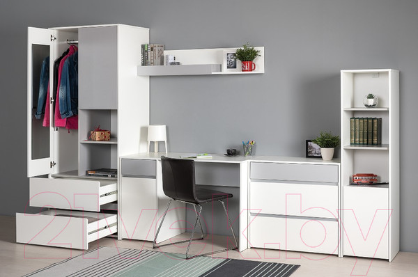 Изображение товара Шкаф Mobi Торонто 13.333 (белый PE шагрень/стальной серый 1700 PE)