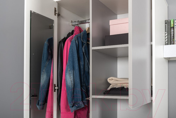 Изображение товара Шкаф Mobi Торонто 13.333 (белый PE шагрень/стальной серый 1700 PE)