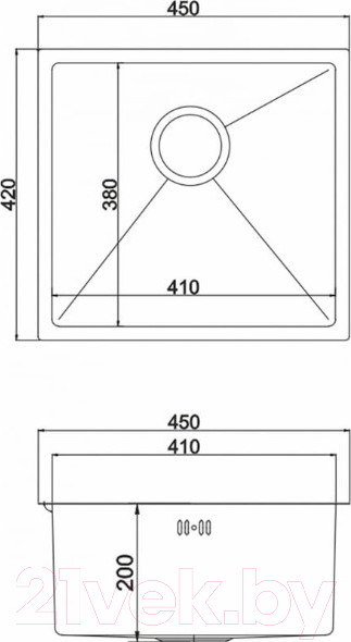 Изображение товара Мойка кухонная Mixline Pro 548567 (бронза, с сифоном)
