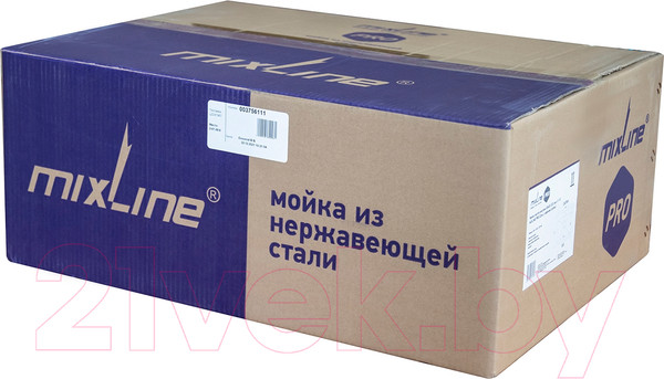 Изображение товара Мойка кухонная Mixline Pro 548569 (черный графит, с сифоном)