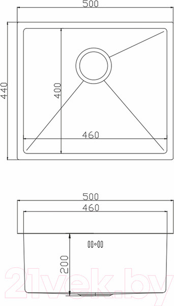 Изображение товара Мойка кухонная Mixline Pro 548569 (черный графит, с сифоном)