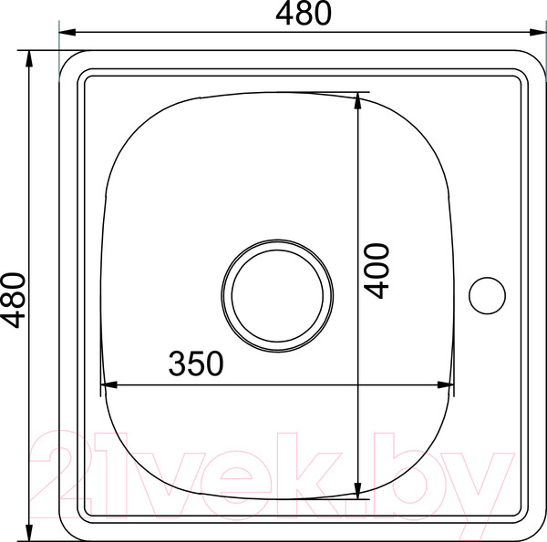 Изображение товара Мойка кухонная Mixline 528187 (с сифоном)