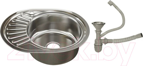 Изображение товара Мойка кухонная Mixline Овал R 533710 (с сифоном)
