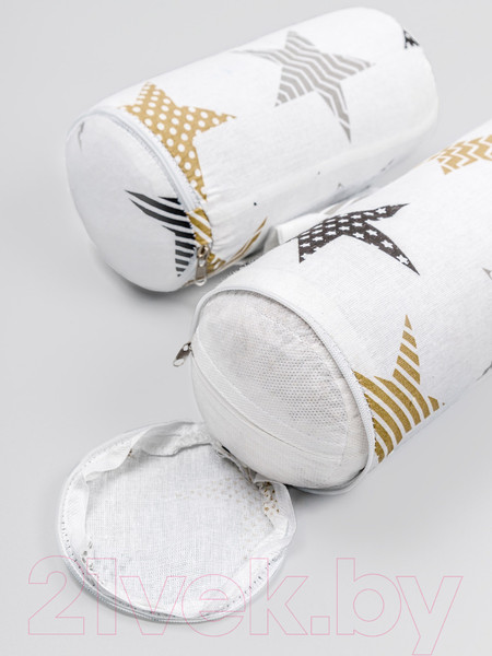 Изображение товара Подушка-позиционер Amarobaby Nature Anatomy Звезды пэчворк / AMARO-40NA-ZP