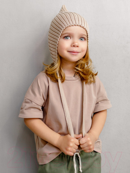 Изображение товара Шапочка для малышей Amarobaby Pure Love Elf / AB-OD22-PLEl16/03-40 (бежевый, р.40-42)
