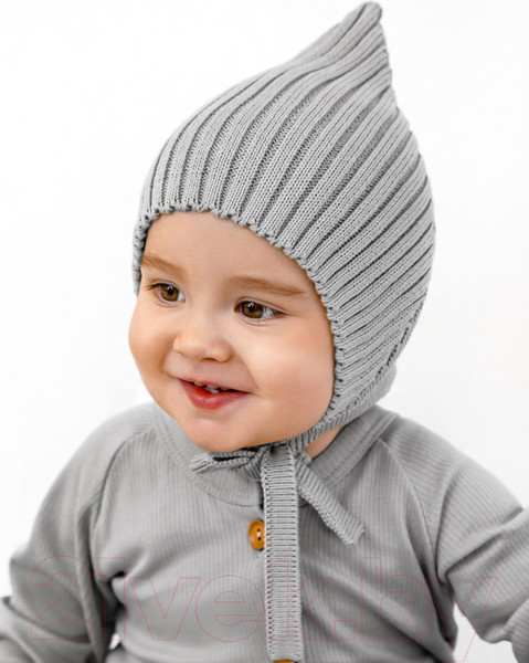 Изображение товара Шапочка для малышей Amarobaby Pure Love Elf / AB-OD22-PLEl16/11-40 (серый, р.40-42)
