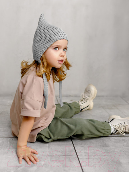 Изображение товара Шапочка для малышей Amarobaby Pure Love Elf / AB-OD22-PLEl16/11-40 (серый, р.40-42)