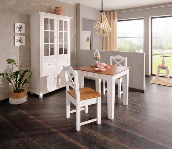 Изображение товара Набор стульев Dipriz Vanda / Д.9120.02 (4шт, белый воск/черри)