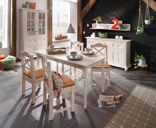 Изображение товара Набор стульев Dipriz Vanda / Д.9120.02 (4шт, белый воск/черри)