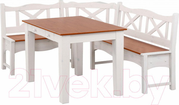 Изображение товара Обеденная группа Dipriz Vanda / НД4 (белый воск/черри)