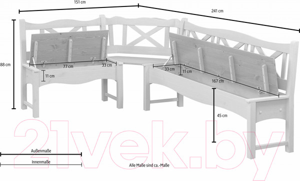 Изображение товара Обеденная группа Dipriz Vanda / НД4 (белый воск/черри)