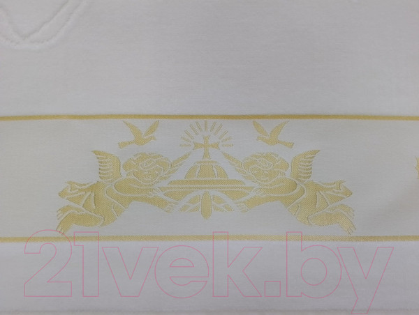 Изображение товара Крестильное полотенце Goodness Ангел 50x90 (белый/вышивка золото)