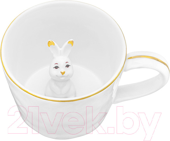Изображение товара Кружка Elan Gallery Любопытный кролик внутри кружки / 330872