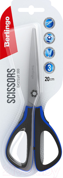 Изображение товара Ножницы канцелярские Berlingo Easycut 300 / DNn_20035_a (синий)