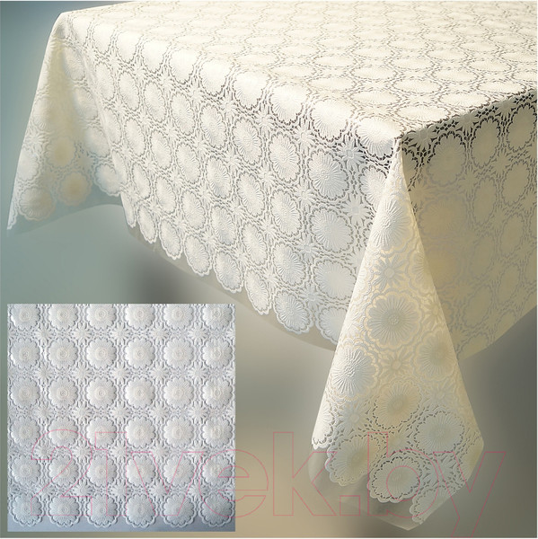 Изображение товара Скатерть Вилина Элегия 110x135 / 7051-005 (белый)