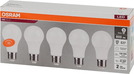 Изображение товара Лампа Osram LED Value 4058075577749 (уп. 5шт)