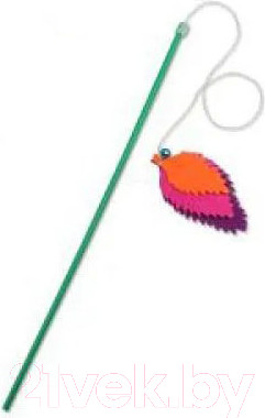 Изображение товара Игрушка для кошек Сибирская кошка Удочка-дразнилка Листочки