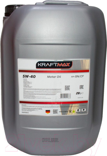 Изображение товара Моторное масло KraftMax 5W40 / KM117/20 (20л)
