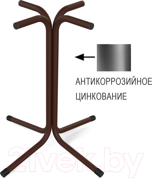 Изображение товара Обеденный стол Sheffilton SHT-TU7-1/60 ЛДСП (коричневый муар цинк/черный/дуб песочный)
