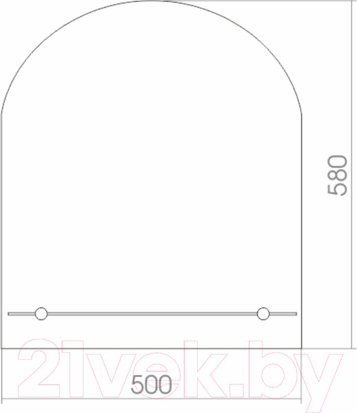 Изображение товара Зеркало Mixline Арка 525475 (с полкой)