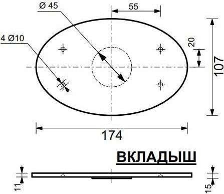 Изображение товара Накладка на сливное отверстие Эстет Бали / ФР-00002622
