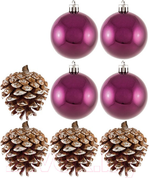 Изображение товара Набор елочных игрушек Волшебная страна Шары и шишки SYQB-0119237 / 005765