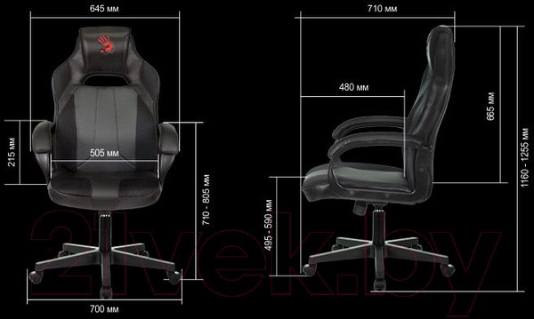 Изображение товара Кресло геймерское A4Tech Bloody GC-200 (черный)