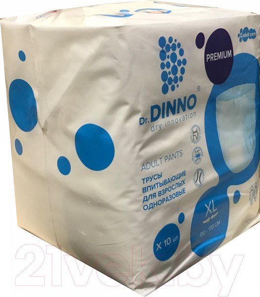 Изображение товара Трусы впитывающие для взрослых Dr.Dinno Premium XL (10шт)