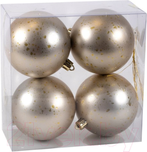 Изображение товара Набор шаров новогодних Белбогемия Голди / 28368654 (4шт)