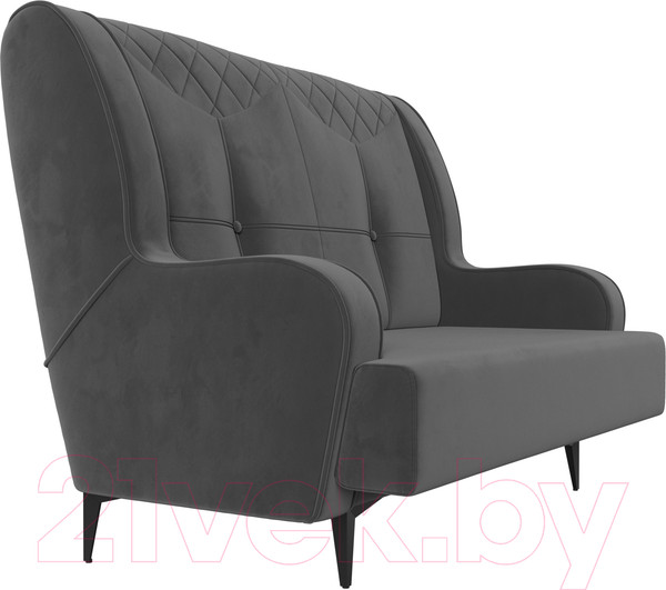 Изображение товара Диван Лига Диванов Неаполь 2-х местный (велюр серый)