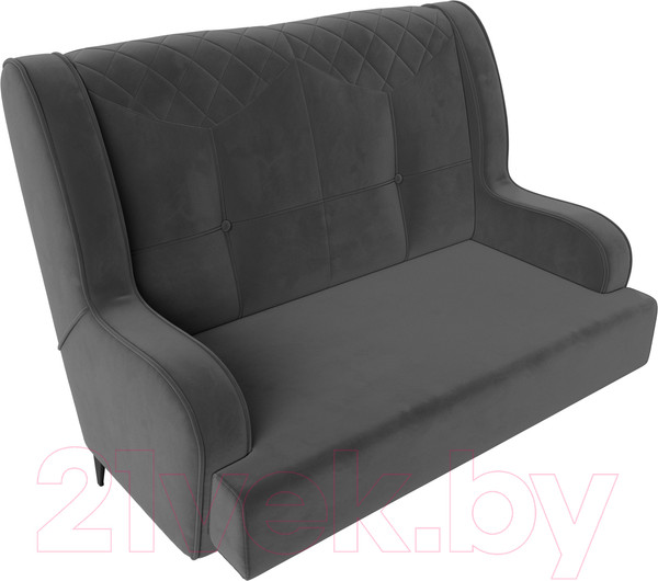 Изображение товара Диван Лига Диванов Неаполь 2-х местный (велюр серый)