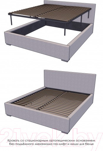 Изображение товара Двуспальная кровать Elmax Модена Стационарное 160x200 (Glory 17)