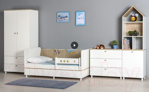 Изображение товара Шкаф Mobi Эйп 13.334 (белый PE шагрень/дуб белый Exclusive OW D4430)