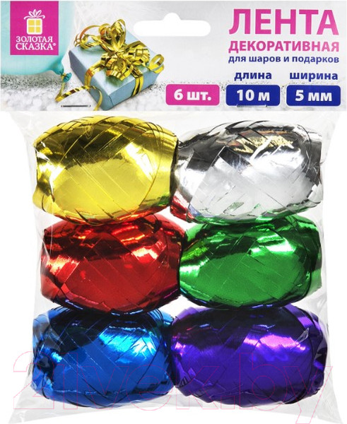 Изображение товара Набор лент декоративных Золотая сказка 591828 (6шт)