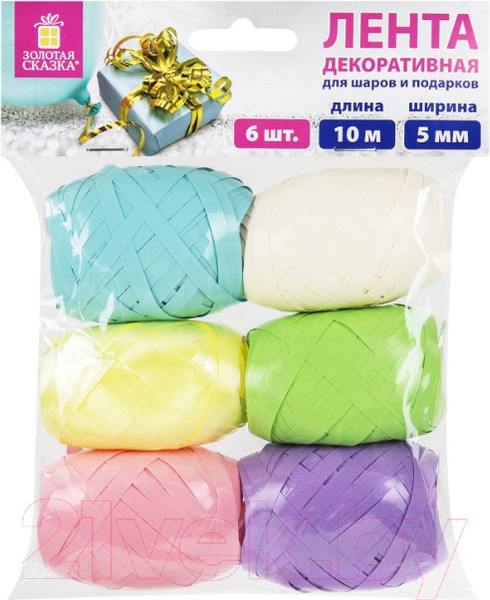 Изображение товара Набор лент декоративных Золотая сказка 591830 (6шт)