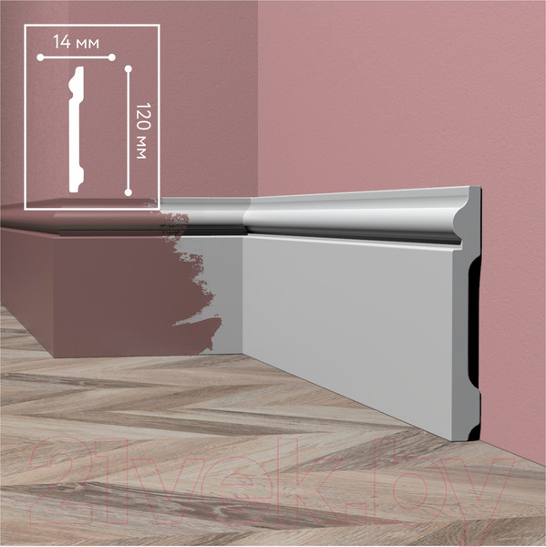 Изображение товара Плинтус SOLID UHD 04/120 (2.4м)