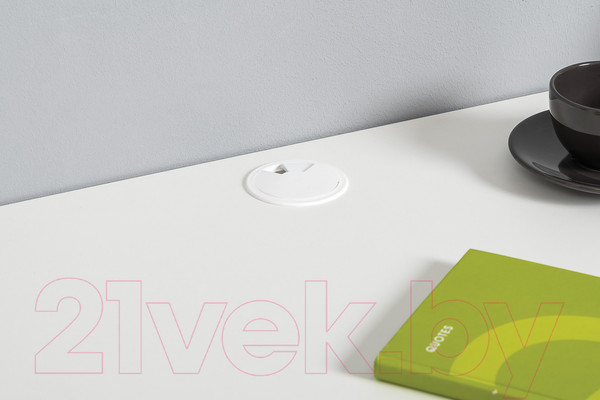 Изображение товара Письменный стол Mobi Торонто 12.149 (белый PE шагрень/стальной серый 1700 PE)