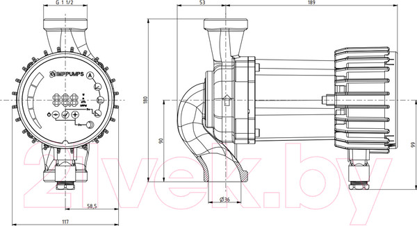 Изображение товара Циркуляционный насос IMP PUMPS NMT San Smart 32/60-180