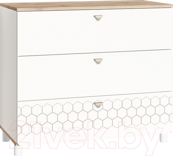 Изображение товара Комод Mobi Эйп 13.322 (белый PE шагрень/дуб белый exclusive OW D4430)