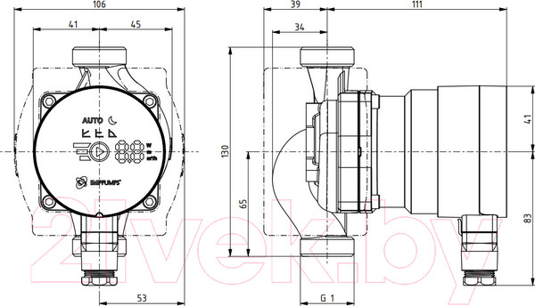 Изображение товара Циркуляционный насос IMP PUMPS NMT Mini Pro 25/80-130
