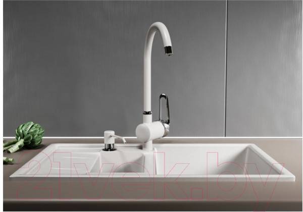 Изображение товара Дозатор встраиваемый в мойку Mixline 541460 (белый)