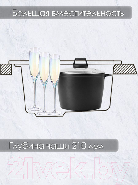 Изображение товара Мойка кухонная Vigro VG204 (антрацит)