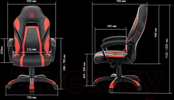 Изображение товара Кресло геймерское A4Tech Bloody GC-350 (черный/красный)